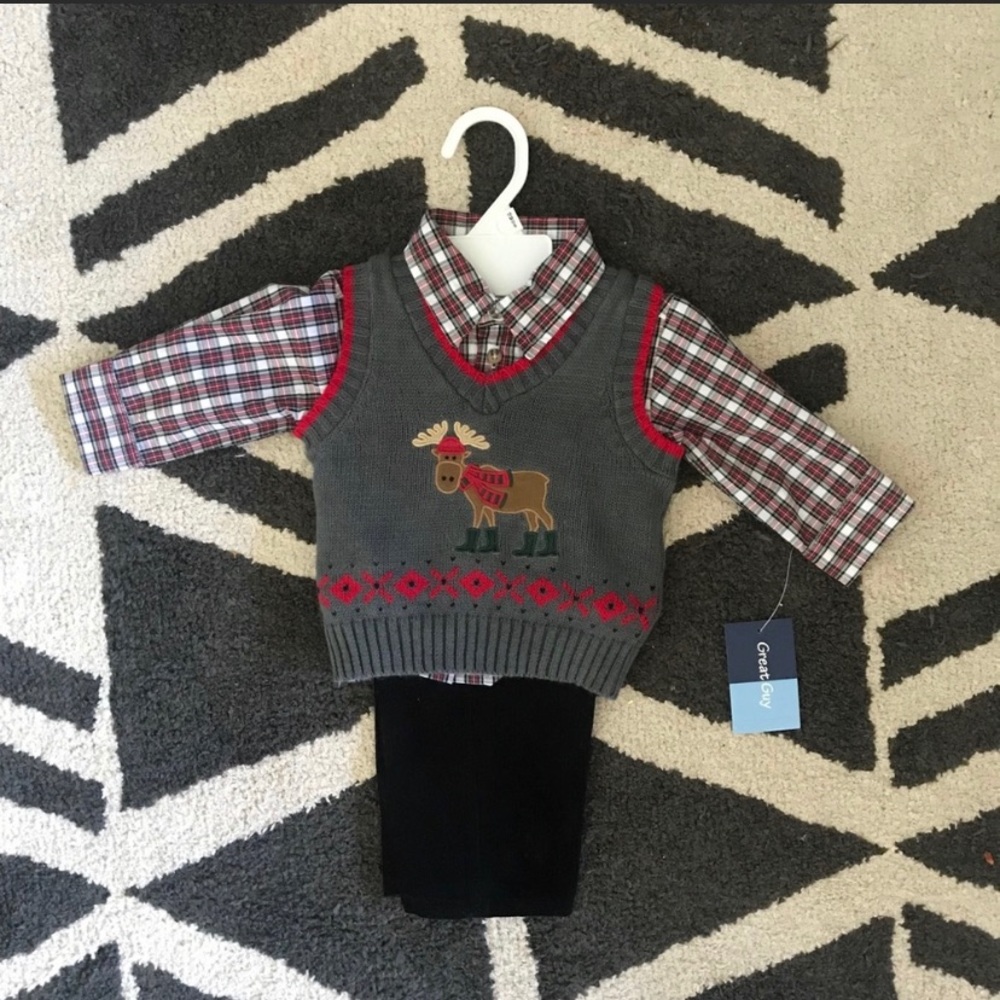 12 month three piece holiday outfit